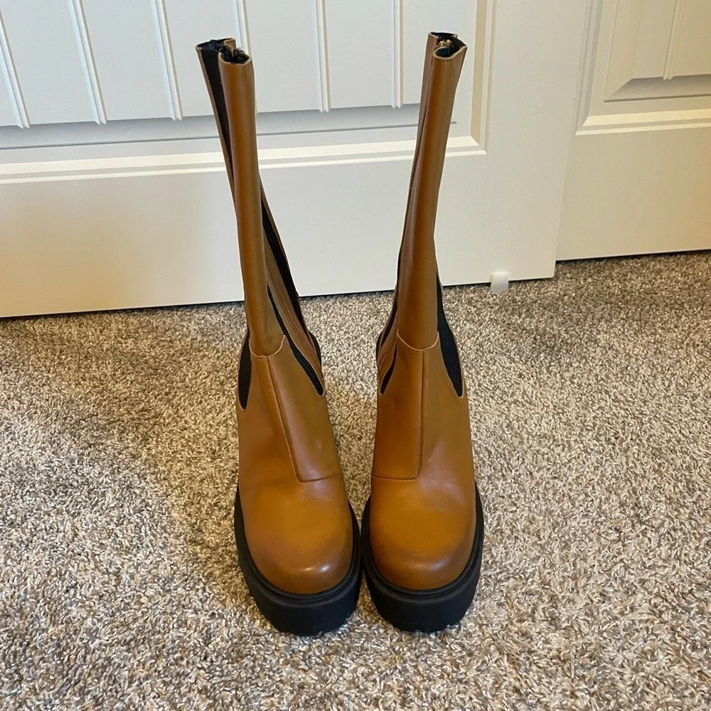 Free People Tristan Chelsea Boot Platform Lug chunky size 39